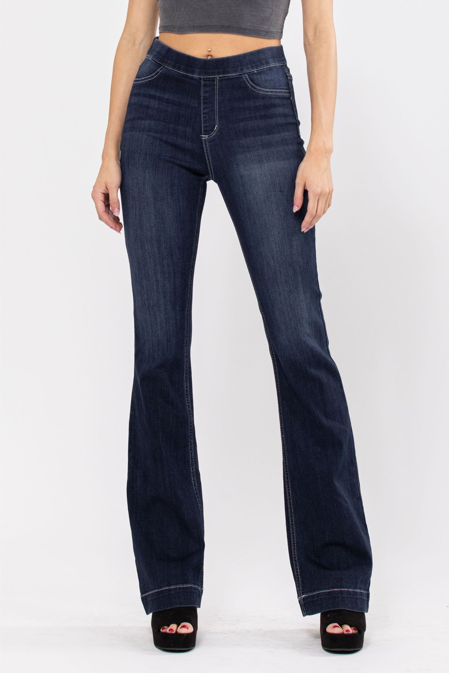 High Rise Flare Jegging-Cello Jeans