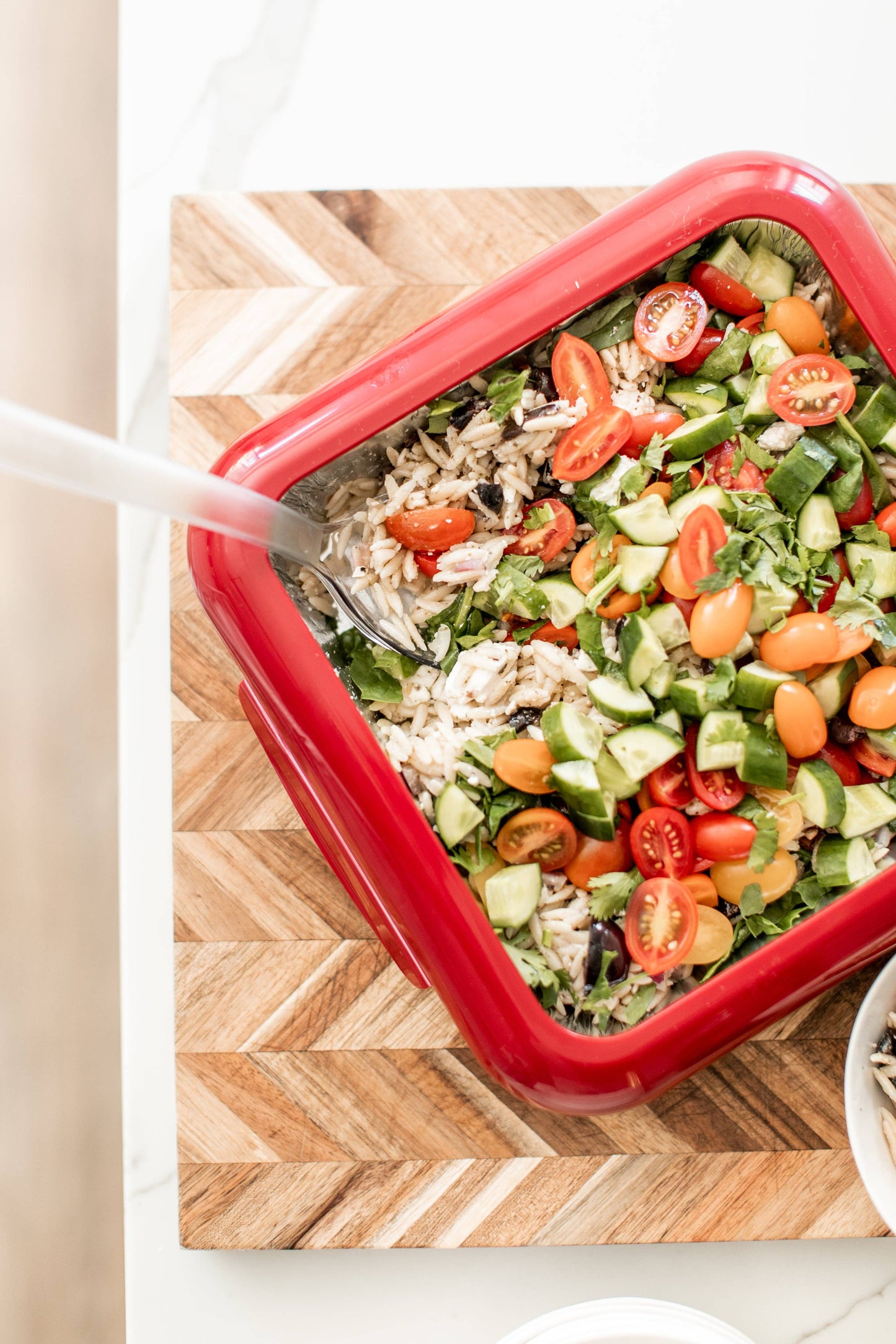 Fancy Panz - Square Set - 8x8 Pan Frame w/ Lid & Serving Spoon - Red