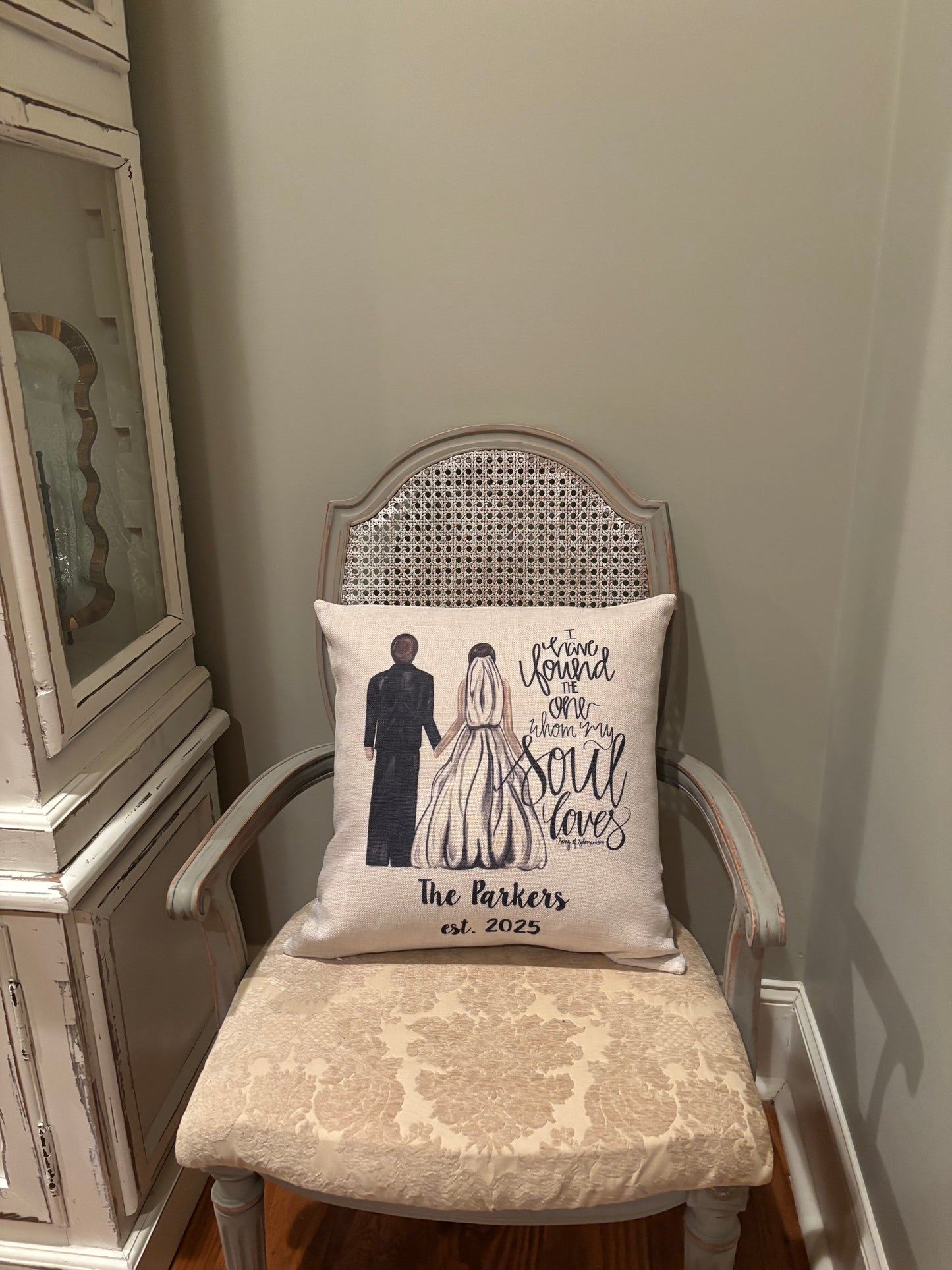 Custom Pillow -Wedding The Parkers