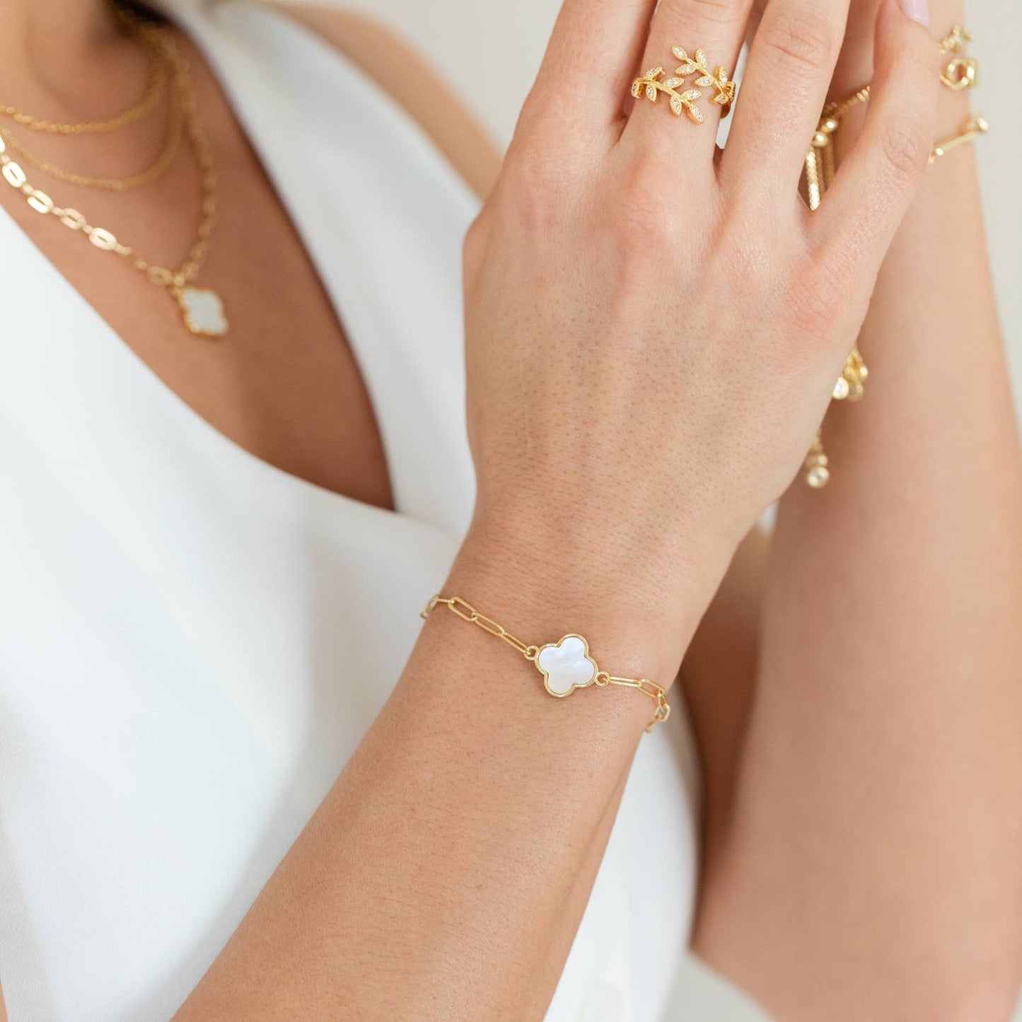 Splendid Iris - Quatrefoil Pulley Bracelet