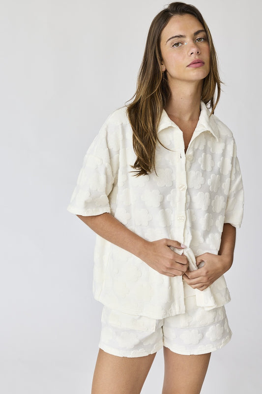 Alora Terrycloth Shirt and Shorts Set