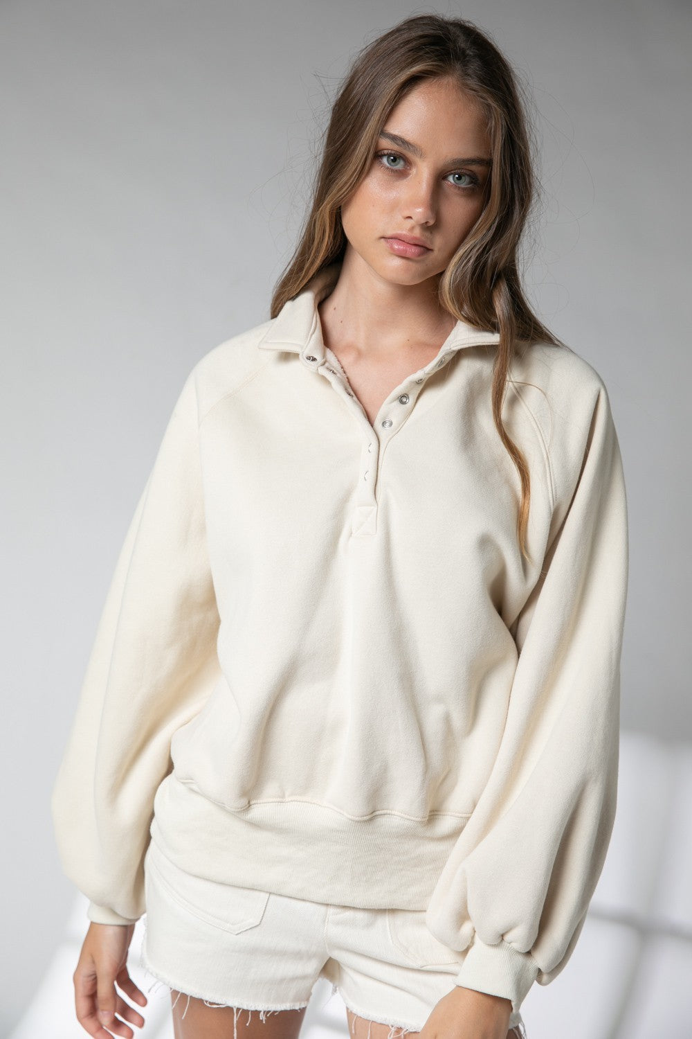 Piper Snap Button Collared Sweater