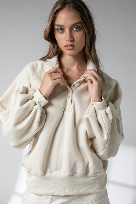 Piper Snap Button Collared Sweater