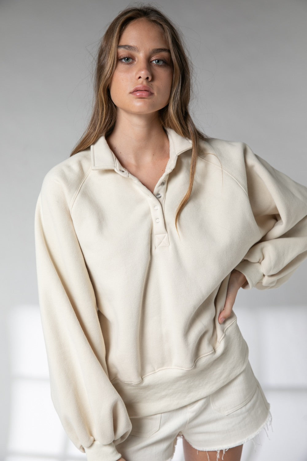 Piper Snap Button Collared Sweater