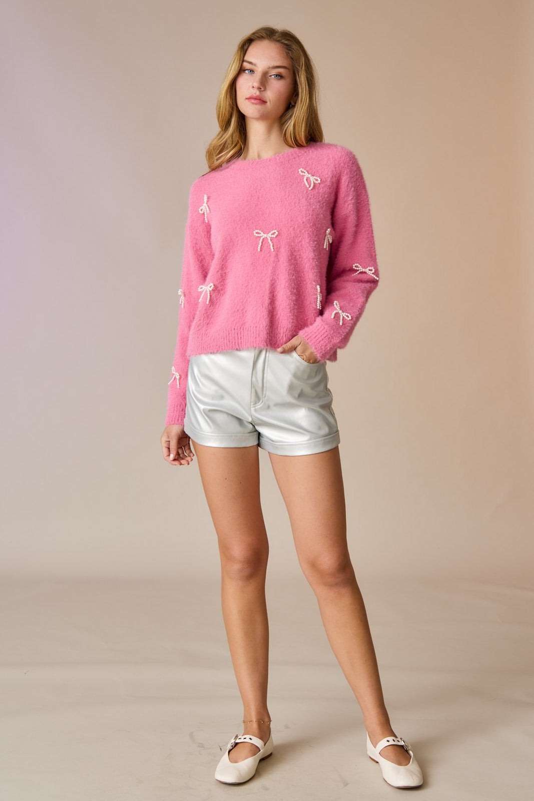 Caroline Faux Leather Shorts