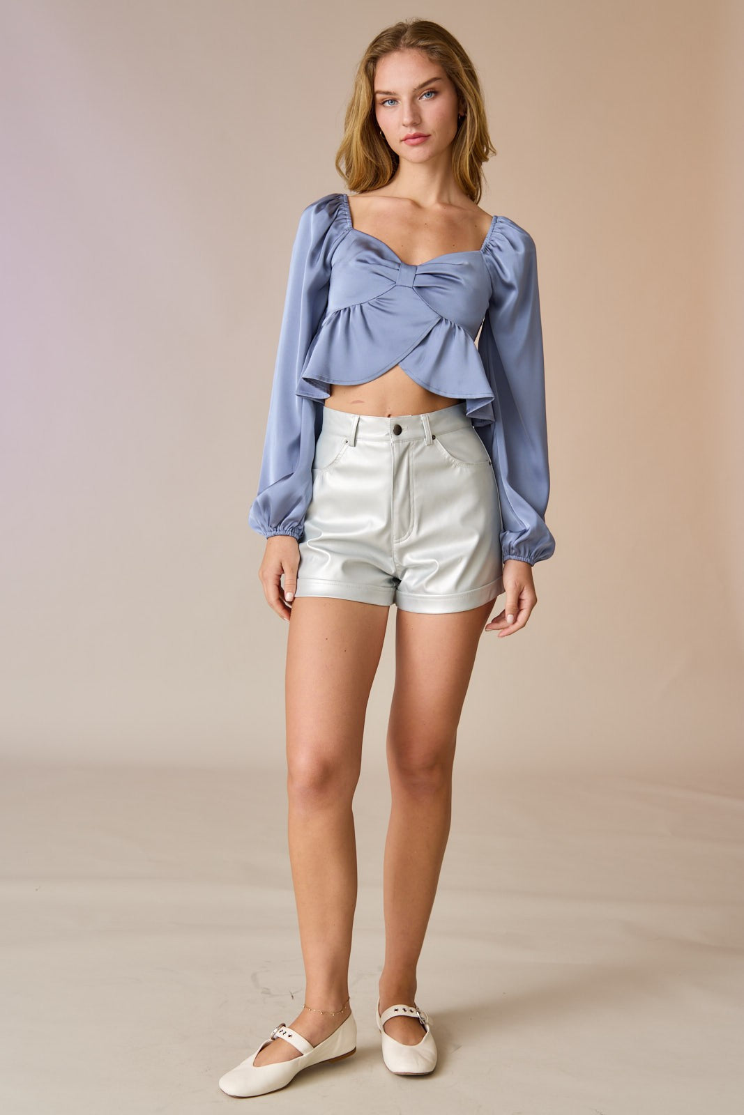 Caroline Faux Leather Shorts