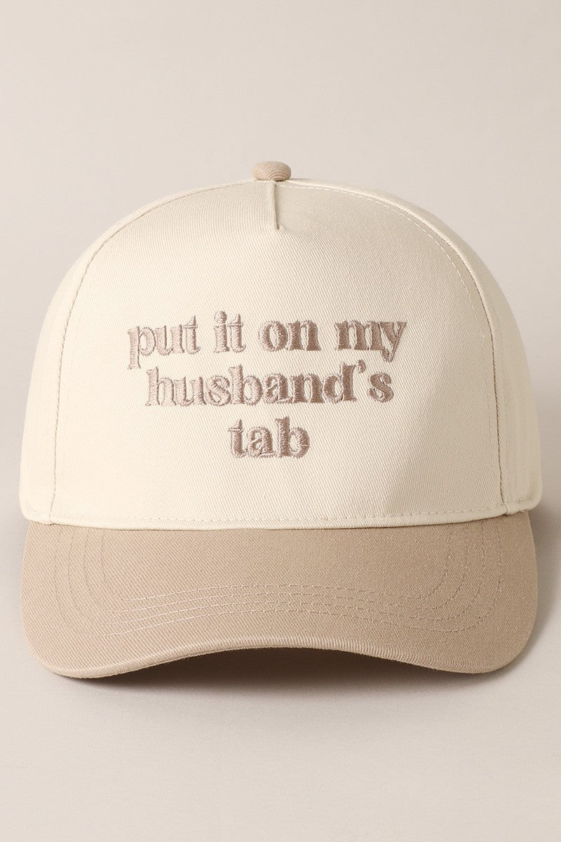 Put it on my husband's tab cap