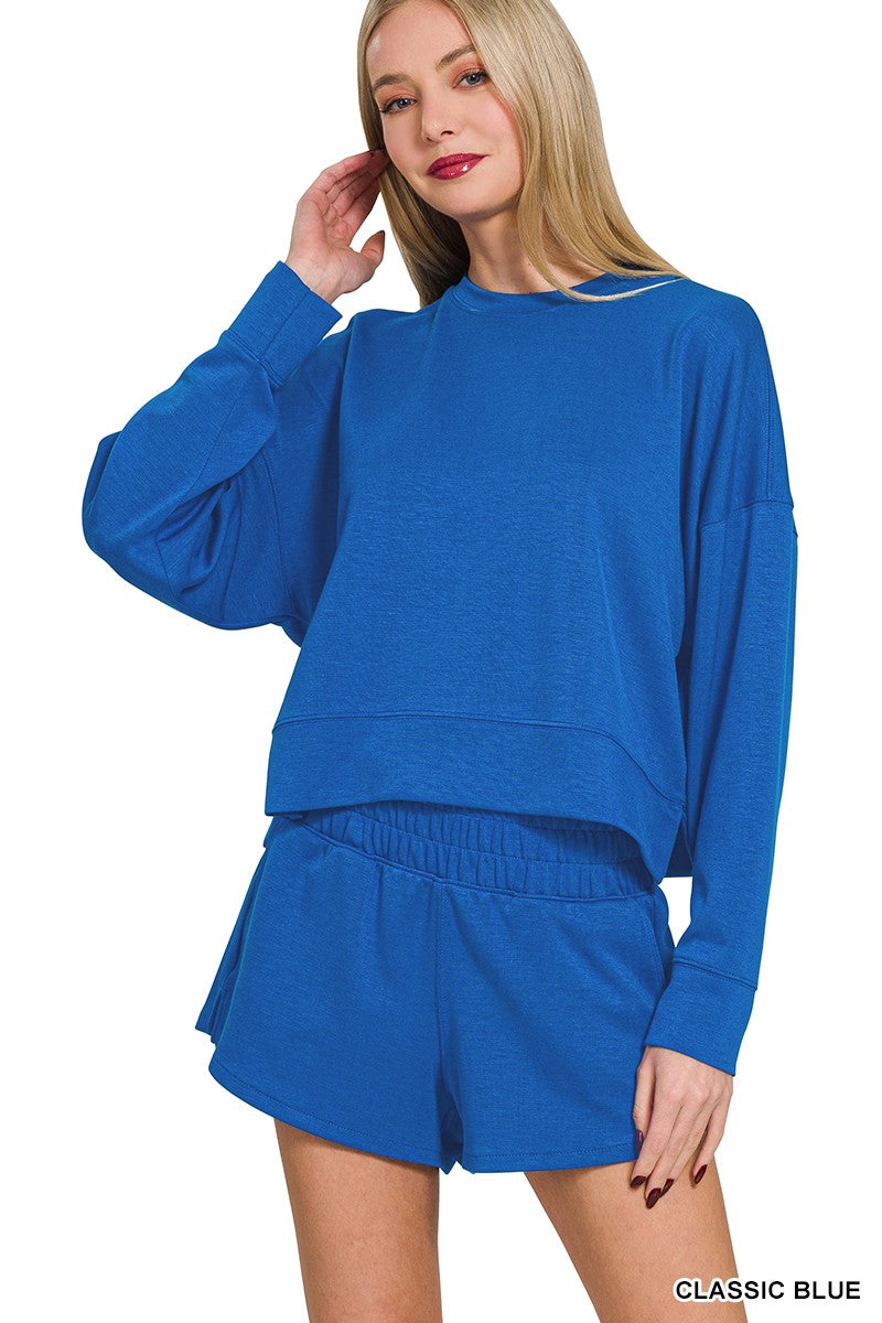 Scuba long sleeve sweatshirts & shorts set