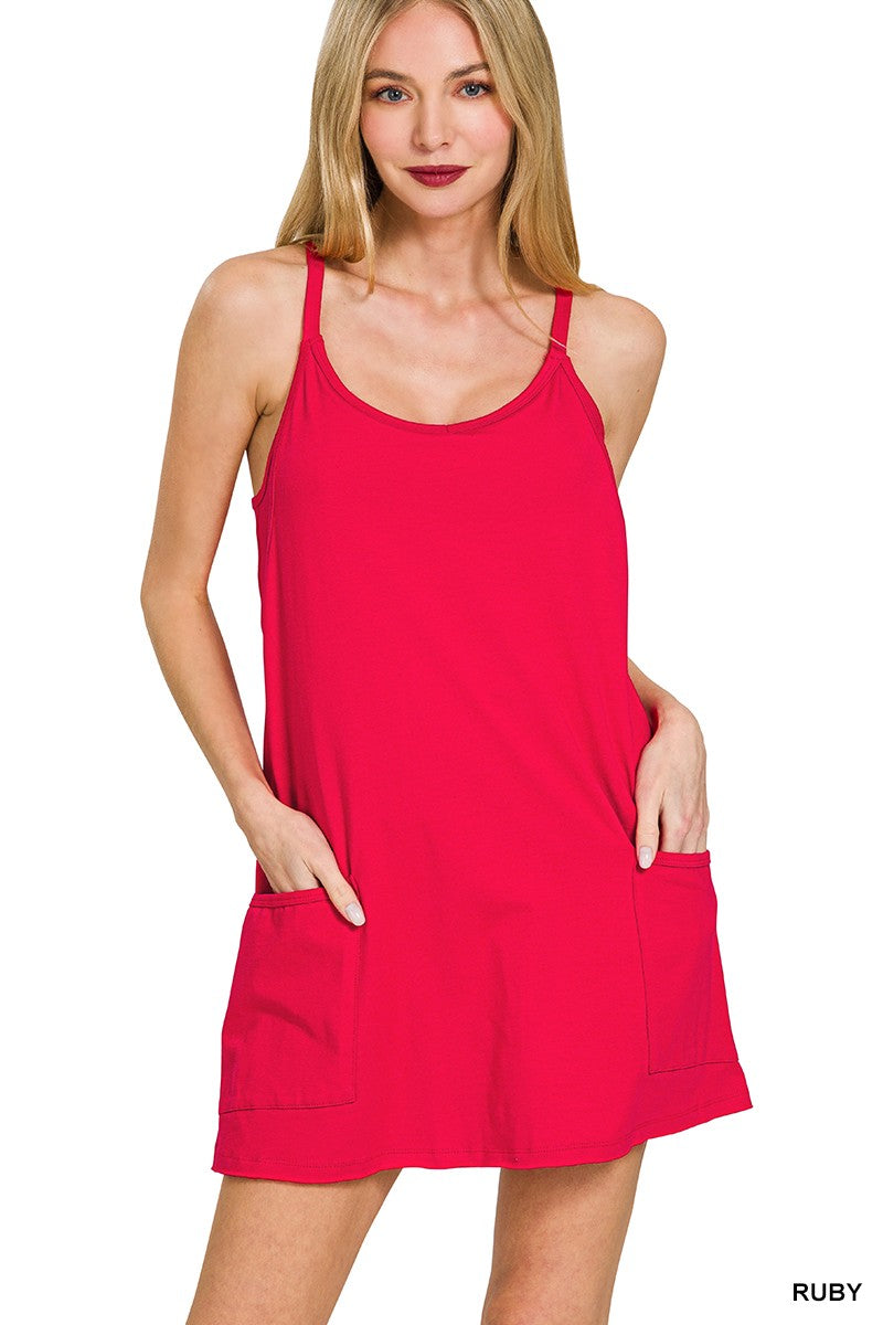 Mini Dress With Built-in Romper Liner