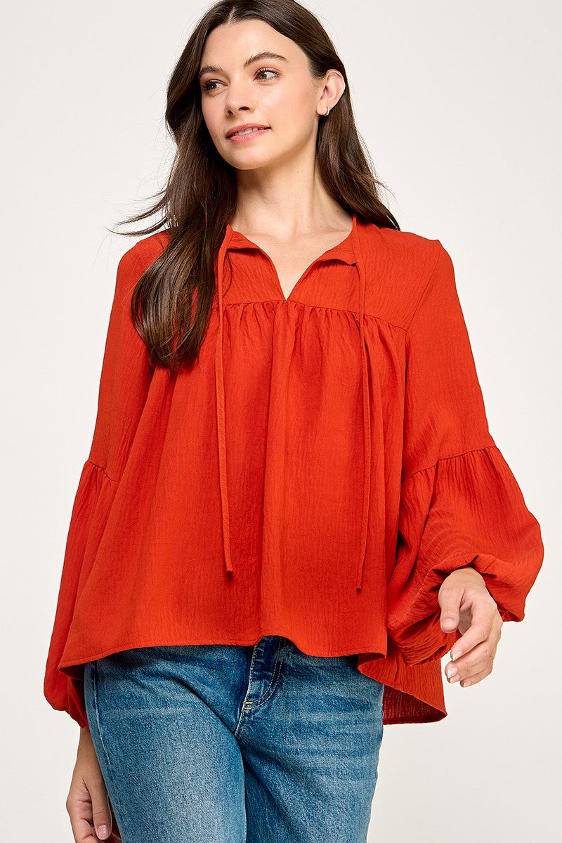Solid baby doll top