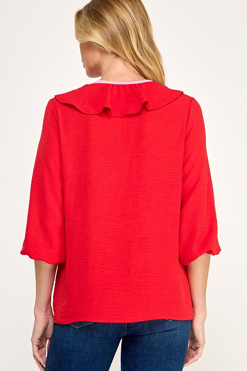 Sweet Ruffled Blouse