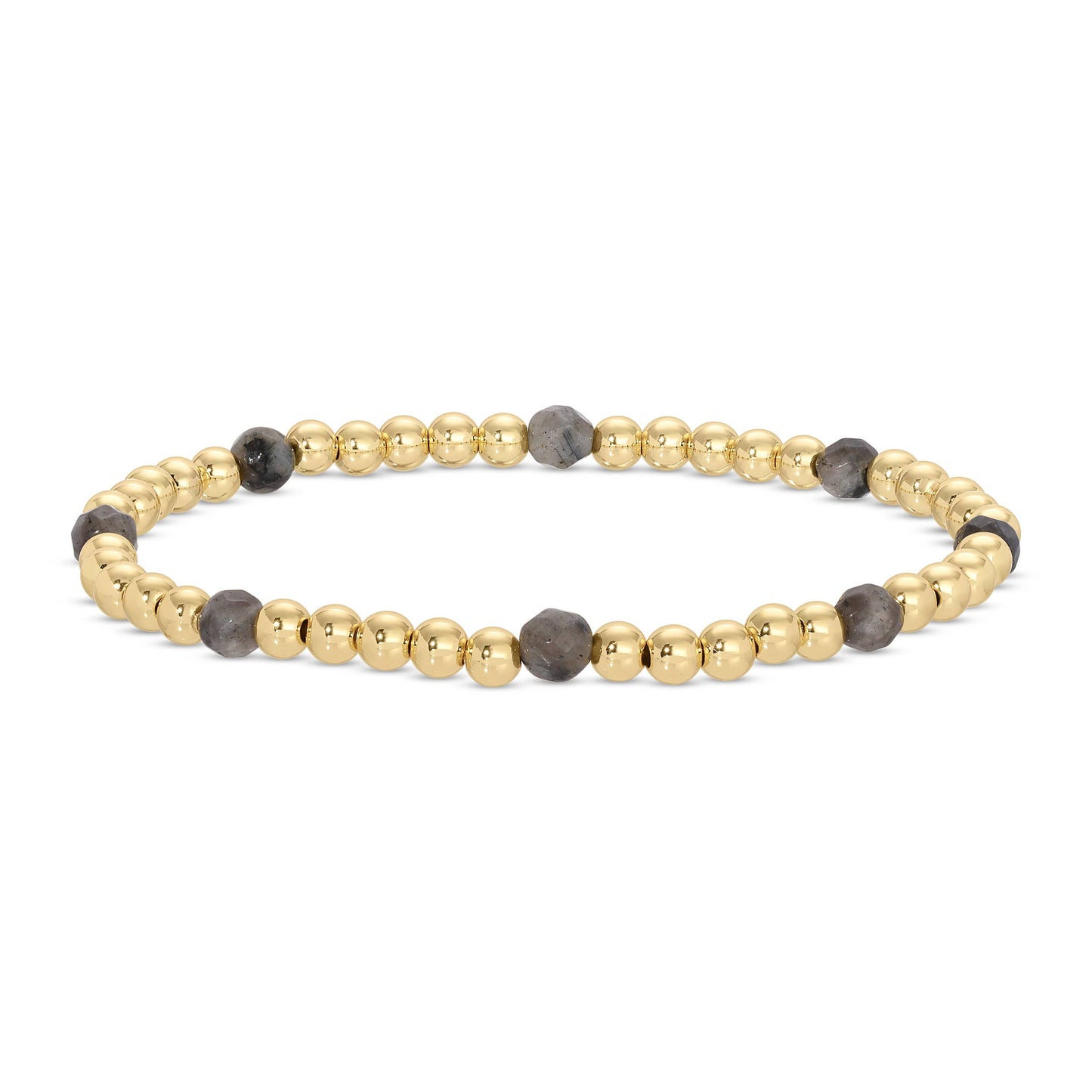 3297- Stretch Beaded Bracelet Stone Accents