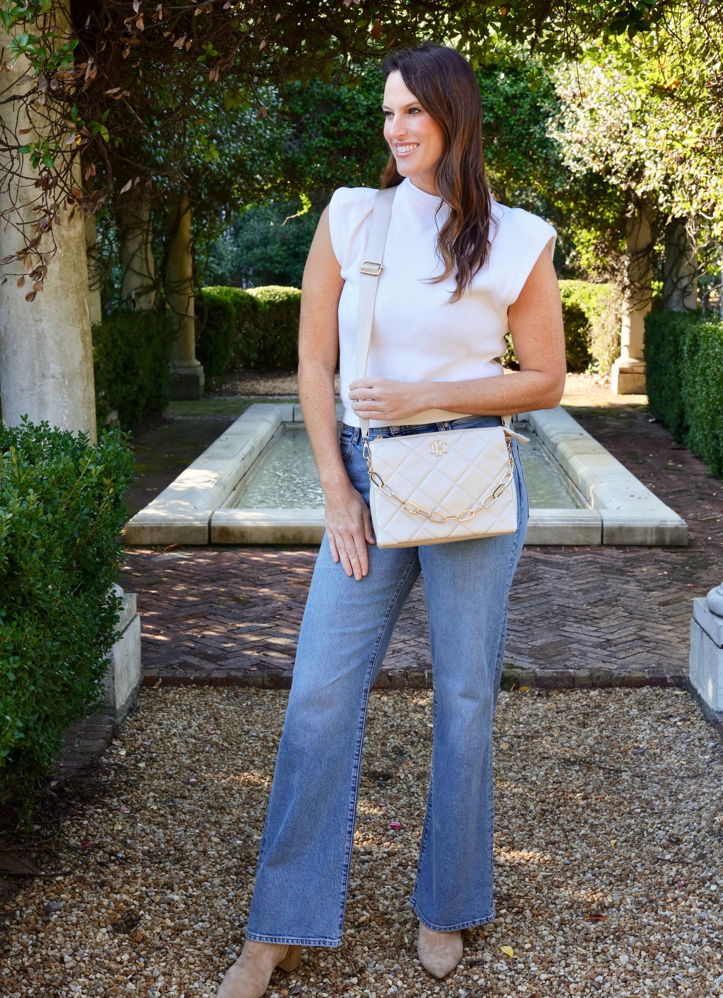 Ariana Crossbody PEARL QUILTED LD