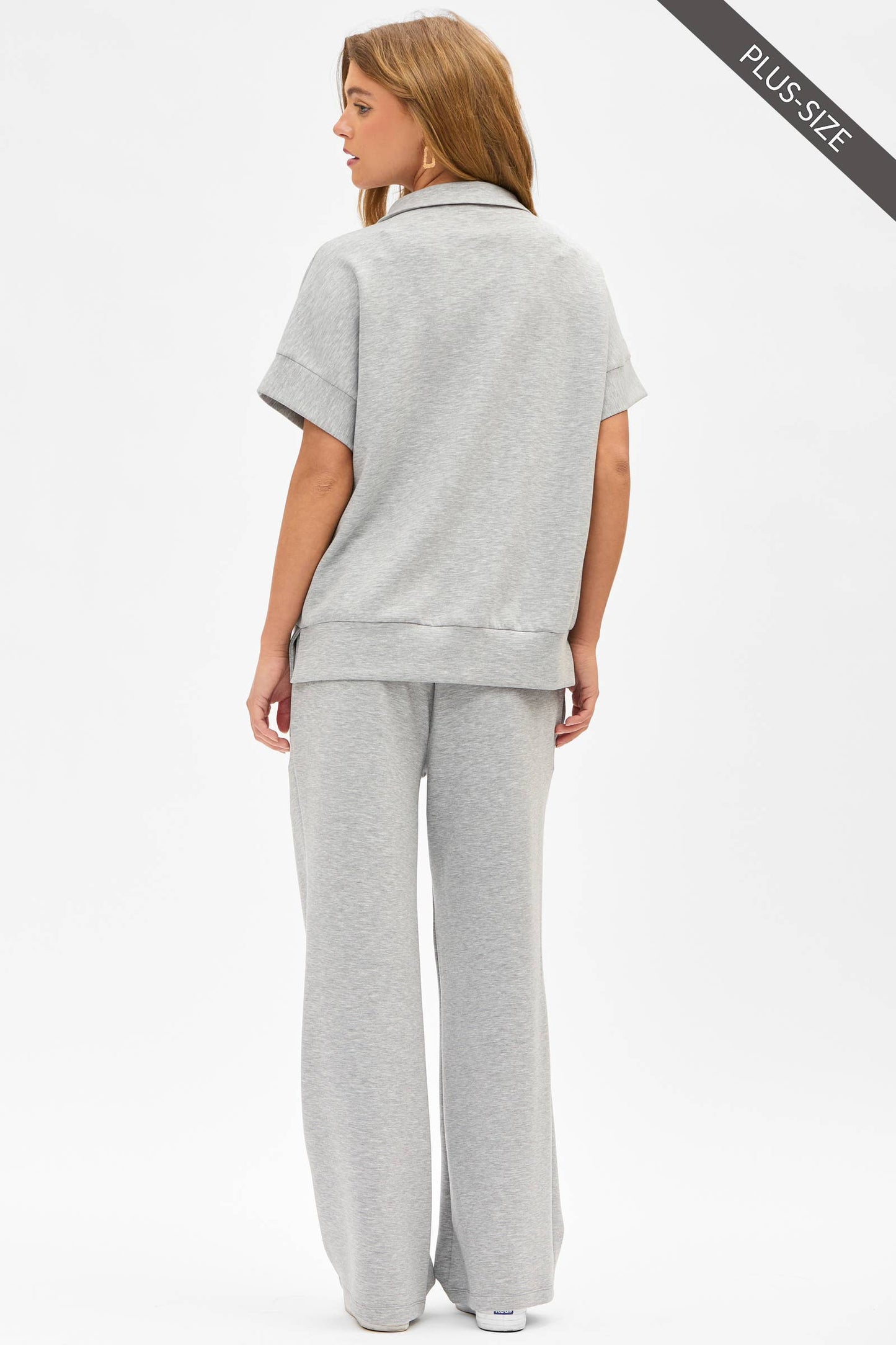 Dear Scarlett - PLUS SIZE Quarter Zip + Pants Modal Set TRVSET-CATALINAP