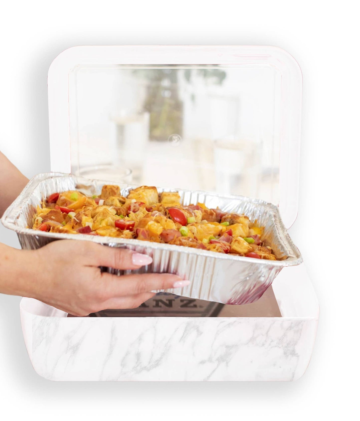 Fancy Panz - Premium Set - Pan Frame w/ Lid & Hot or Cold Gel Pack-Marble