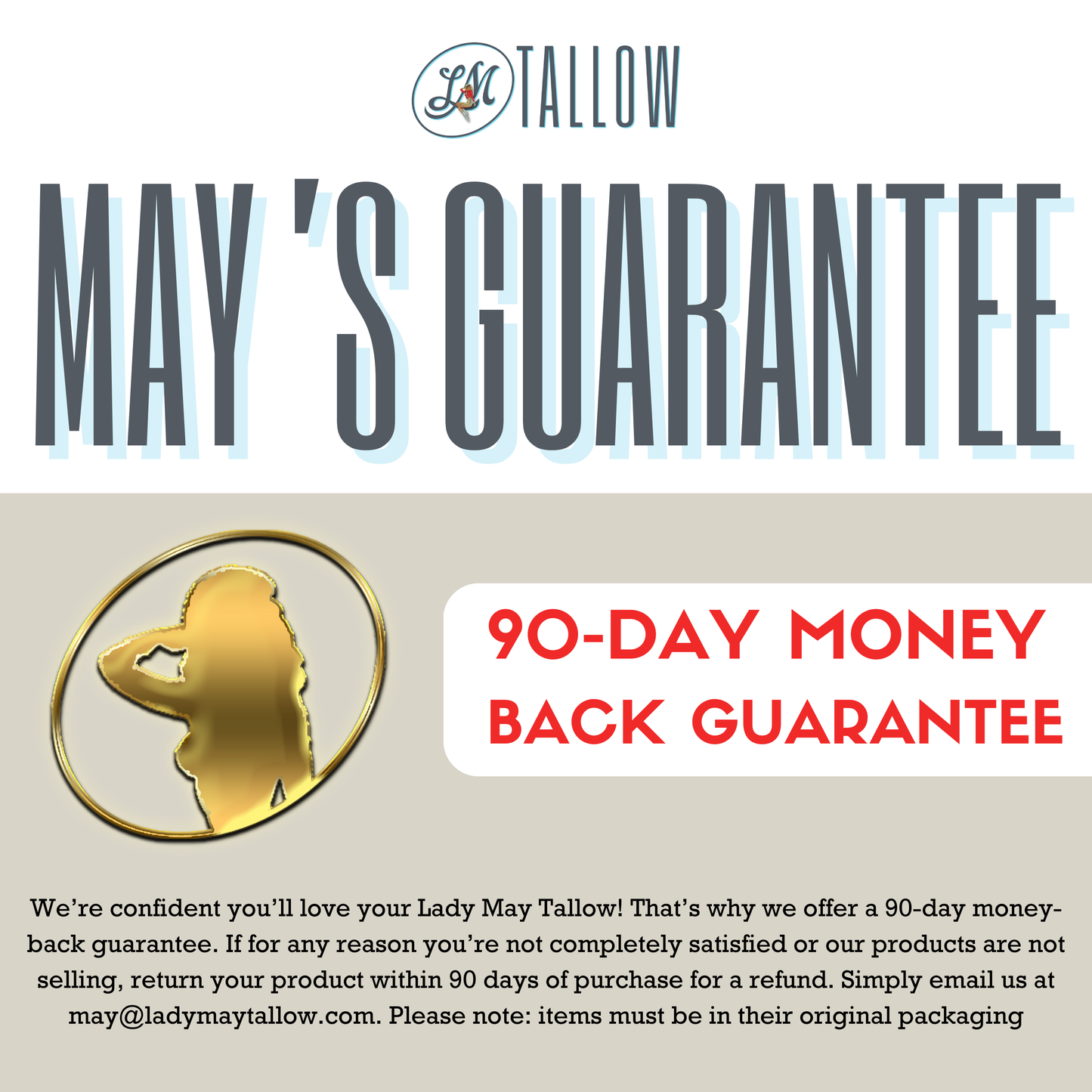 Lady May - Unscented Tallow Lotion