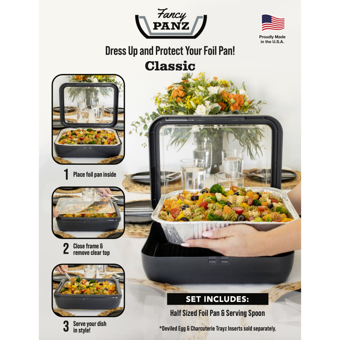 Fancy Panz - Classic Set - Pan Frame w/ Lid & Serving Spoon - Hot Pink