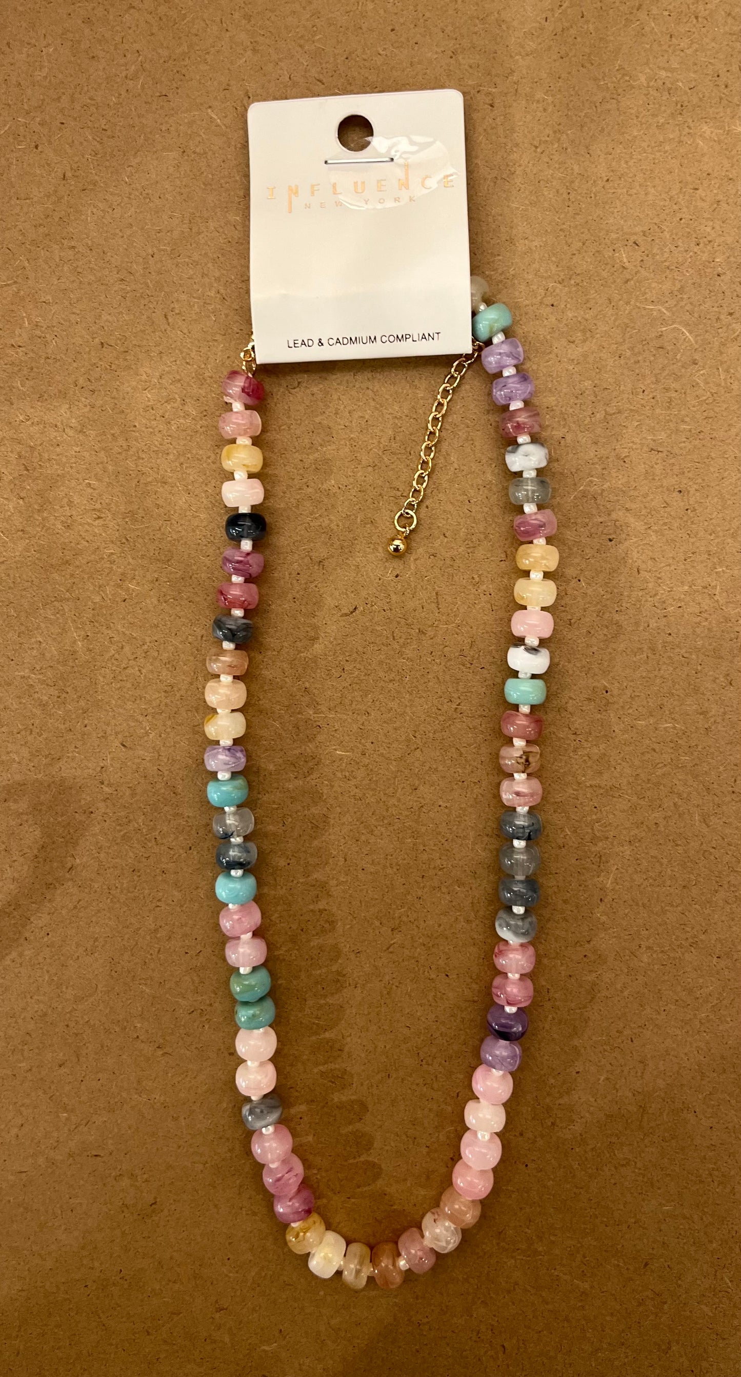 Rainbow beaded necklace