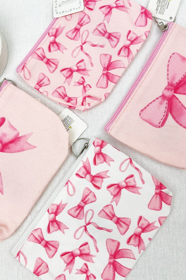 Bow Design Printed Coin Purse