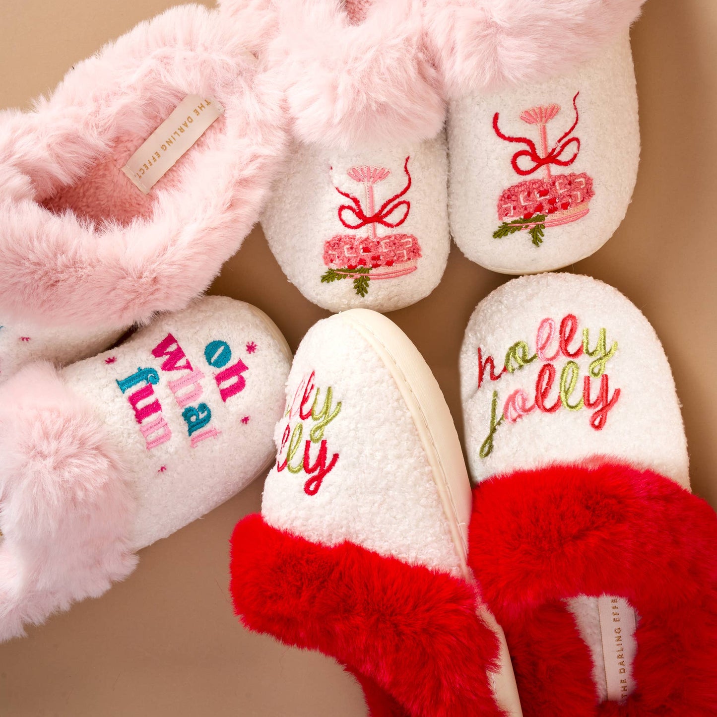 Dreamy Daze Cranberry Cosmo Slippers – Cozy Women's Slippers