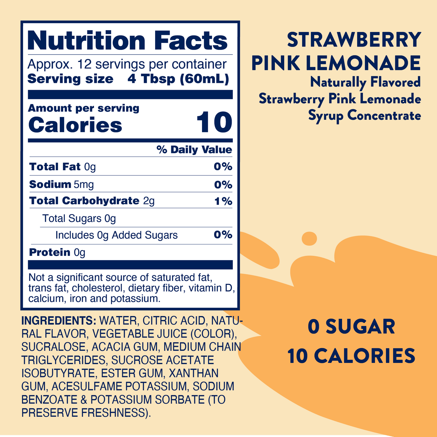 Jordan's Skinny Mixes - Strawberry Lemonade Syrup Concentrate