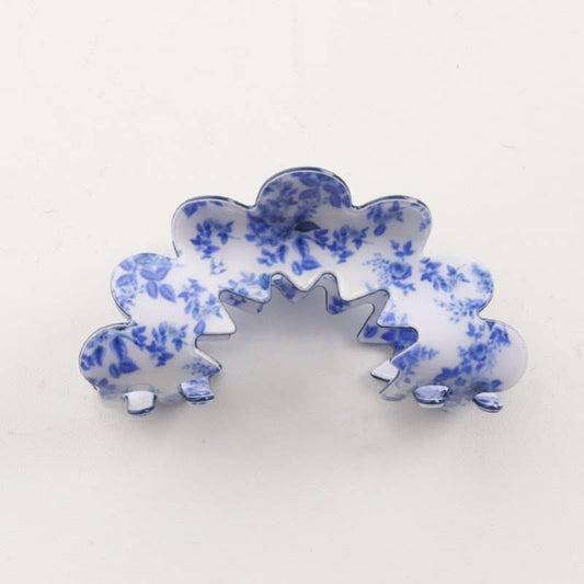 JOSSLYN by wall to wall - VINTAGE PORCELAIN STYLE HALF MOON HAIR CLAW CLIPS | 40H900