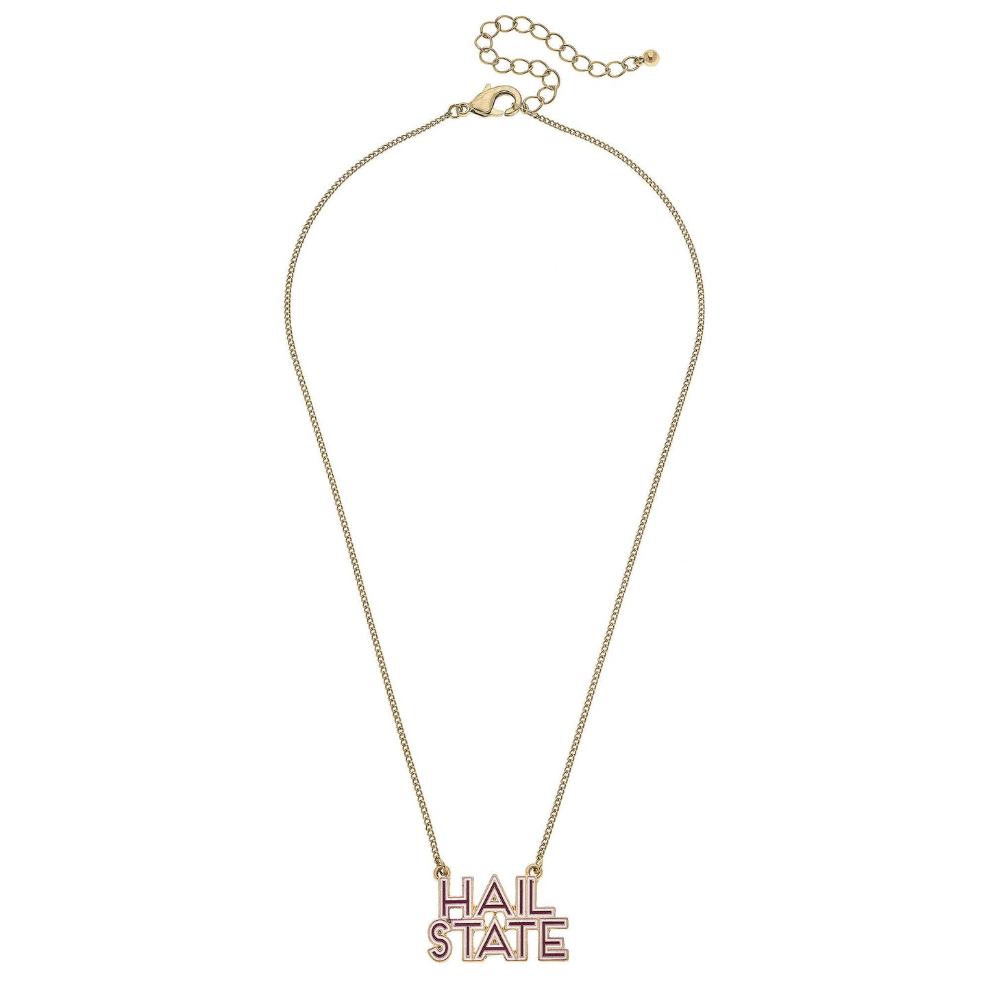 Mississippi State Bulldogs Outline Enamel Necklace