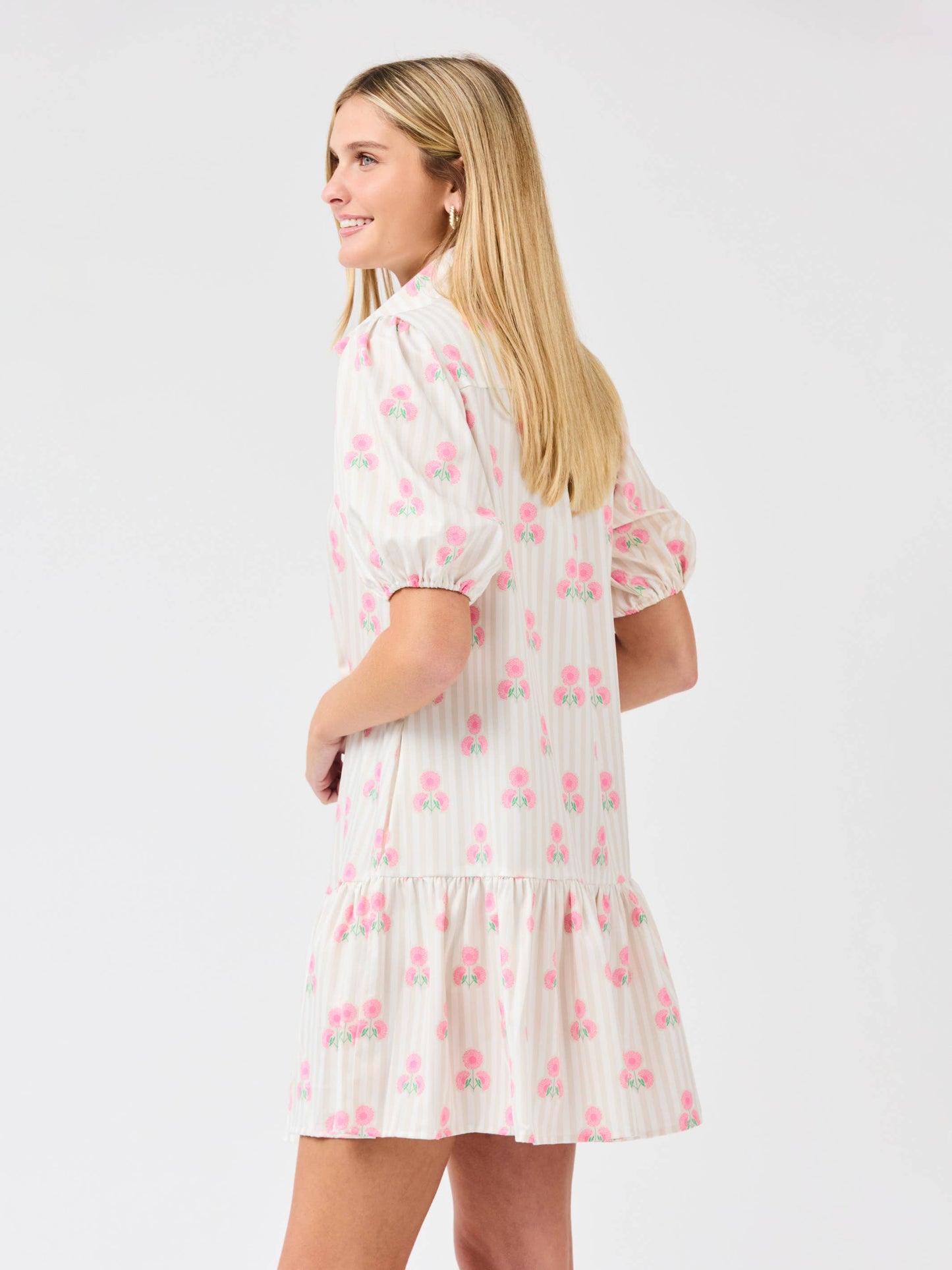 Nancy Dress | Sweetbriar Stripe Pink
