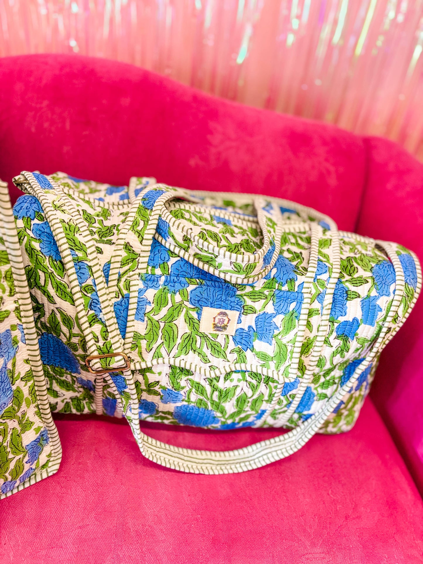 Heart of Grace - Charleston Large Scalloped Quilted Duffle Bag