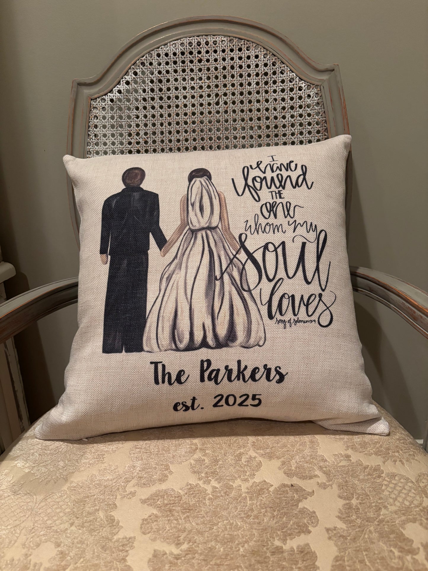 Custom Pillow -Wedding The Parkers