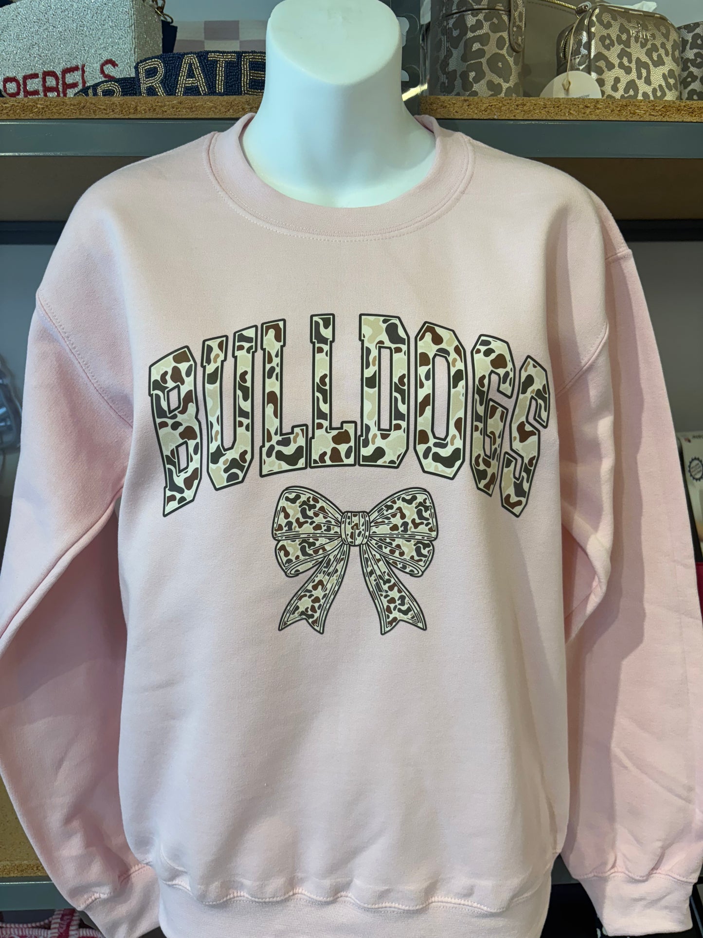 Bulldogs Camo Bow Sweatshirt