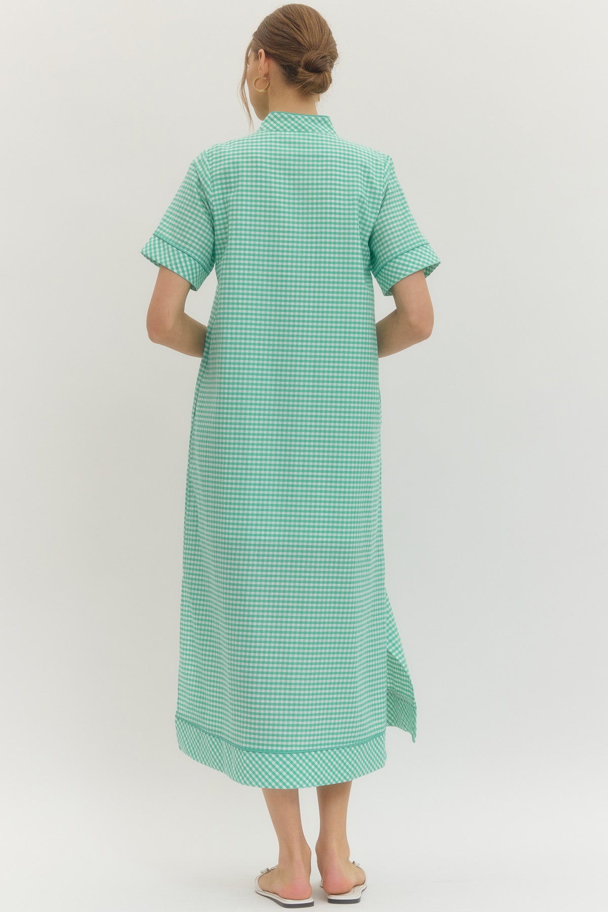 Check me out Gingham Midi Dress