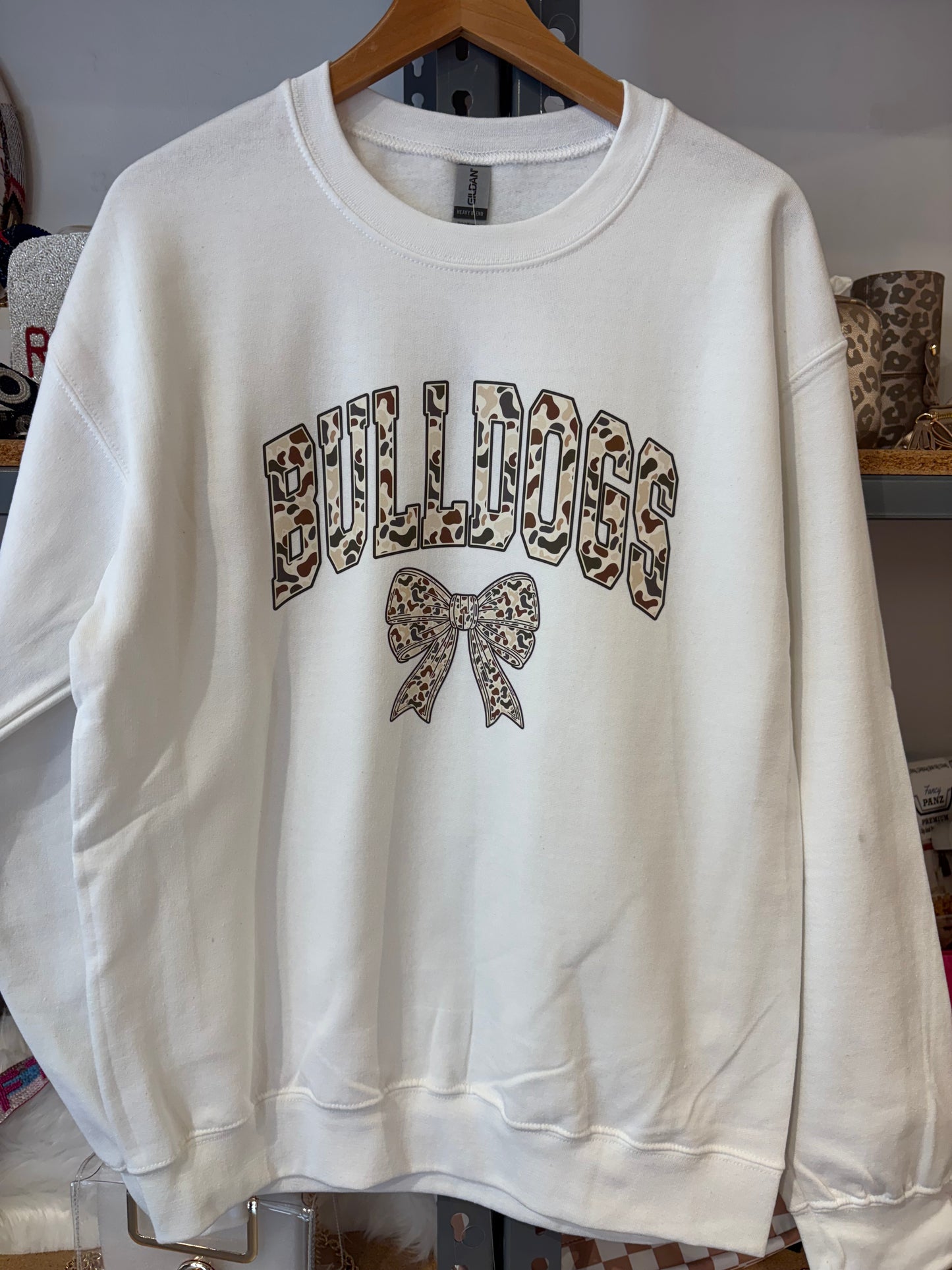 Bulldogs Camo Bow Sweatshirt