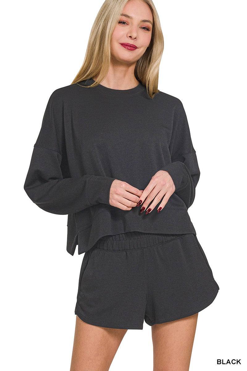 Scuba long sleeve sweatshirts & shorts set