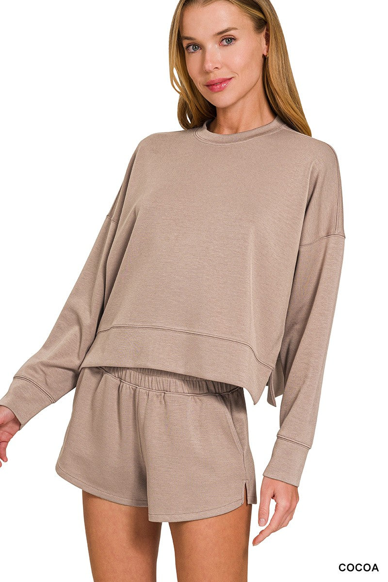 Scuba long sleeve sweatshirts & shorts set