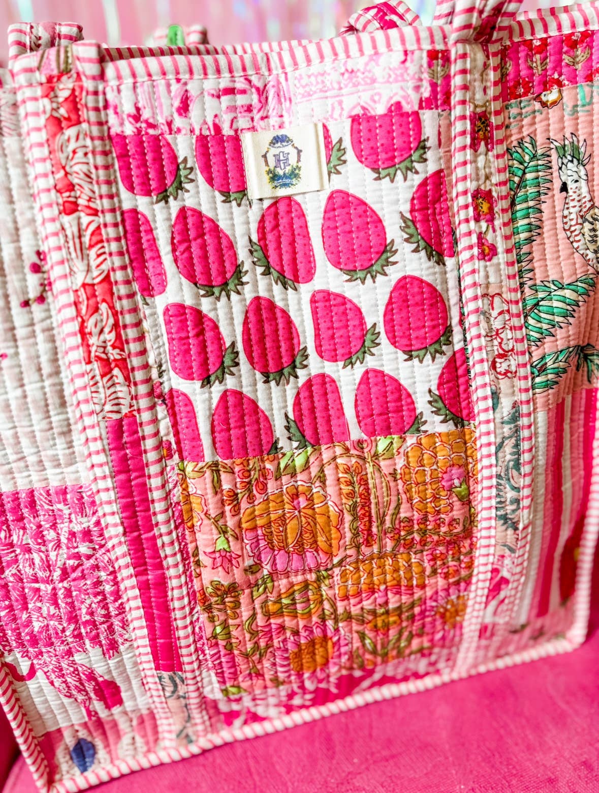 Pink City | Regular Quilted Tote Bag