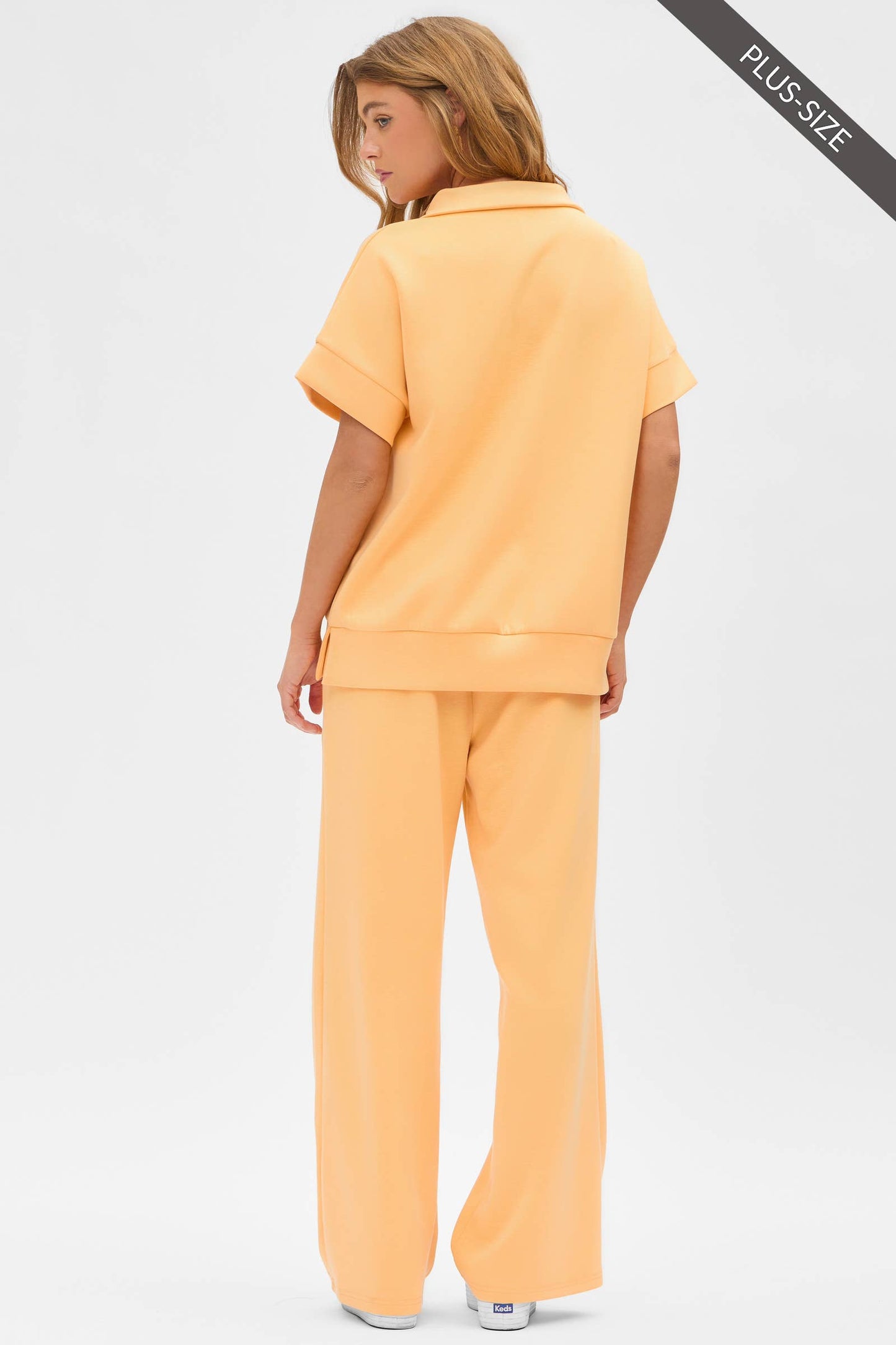 PLUS SIZE Quarter Zip + Pants Modal Set