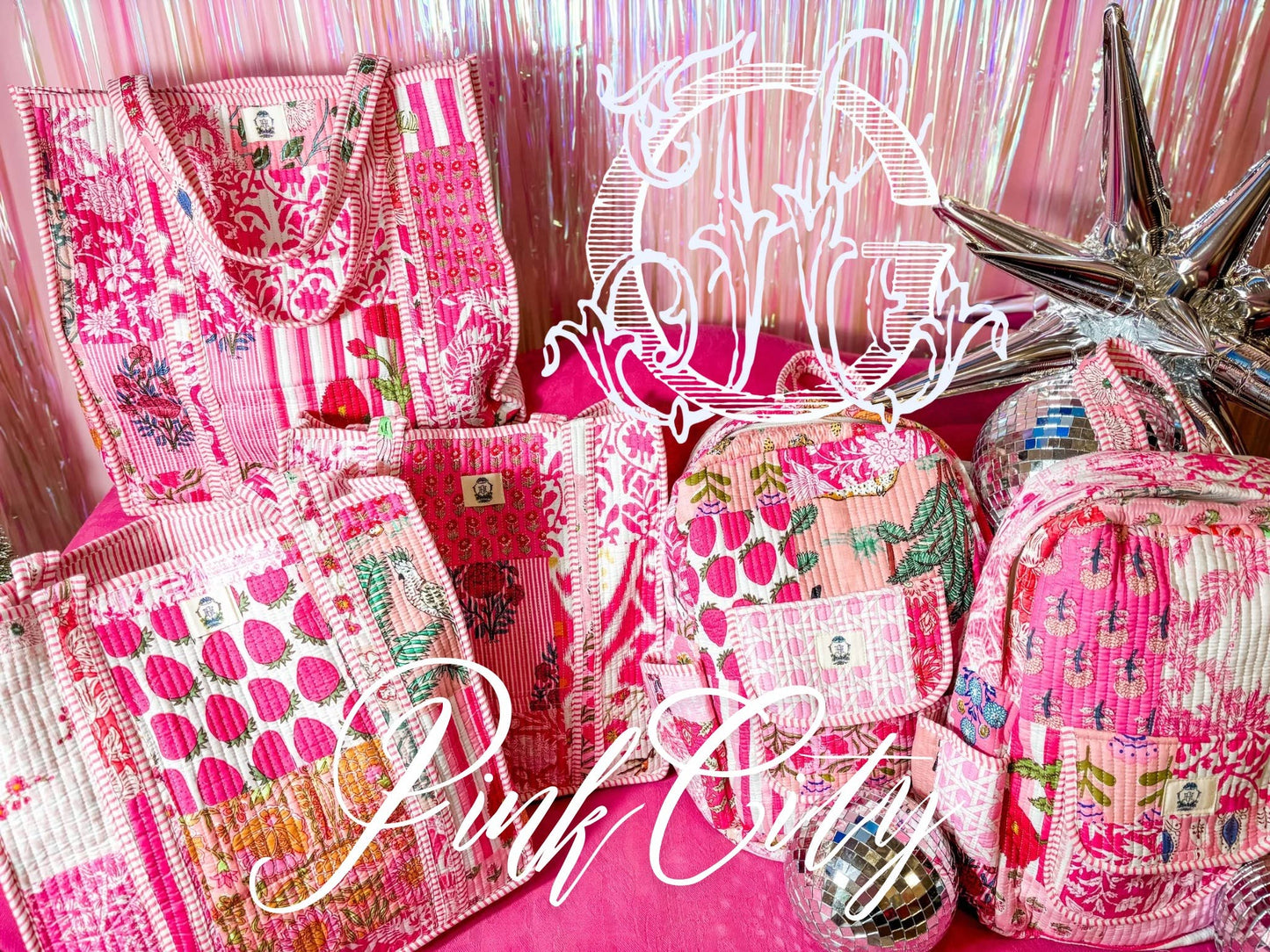 Pink City | Regular Quilted Tote Bag