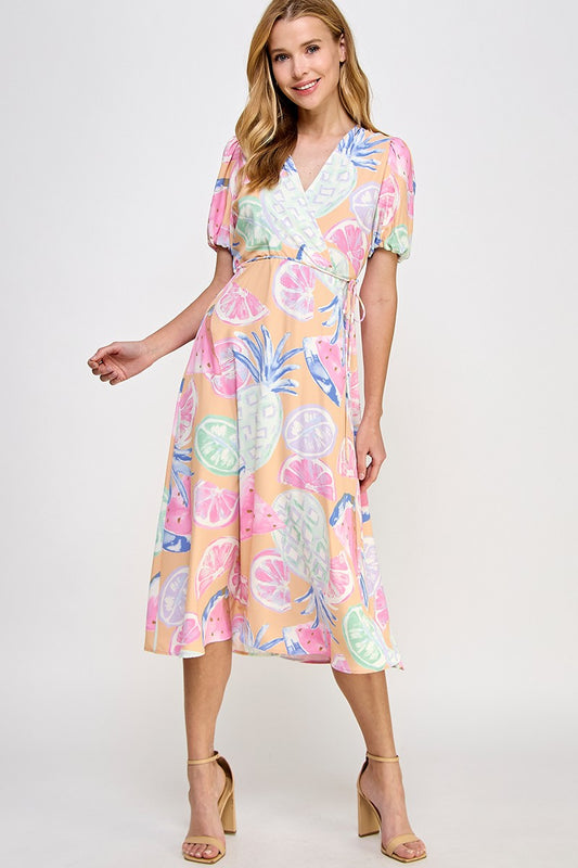 Pretty as a Peach Midi Dress