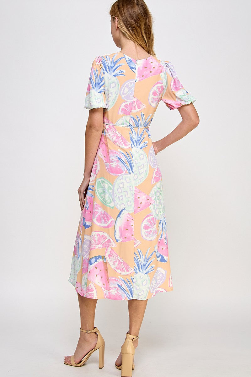 Pretty as a Peach Midi Dress