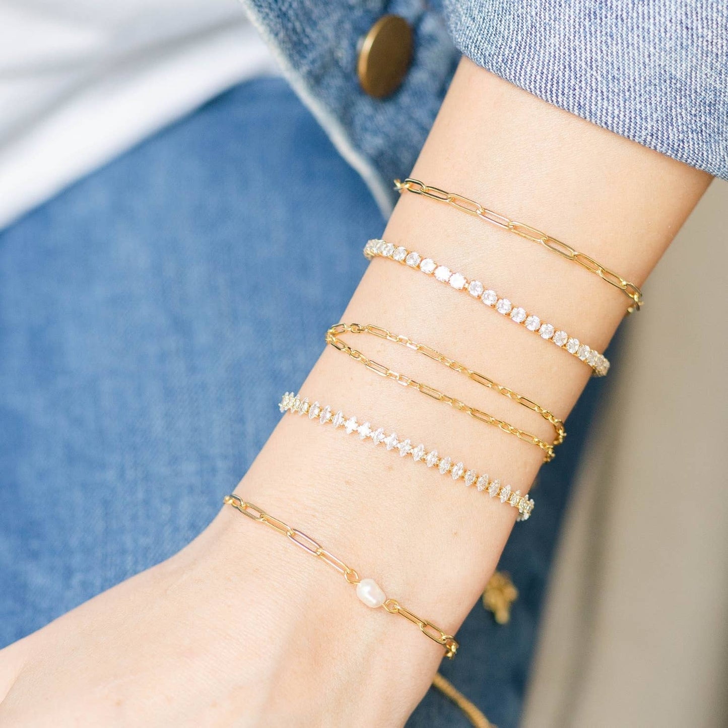 Splendid Iris - Pulley Tennis Bracelet - 3mm