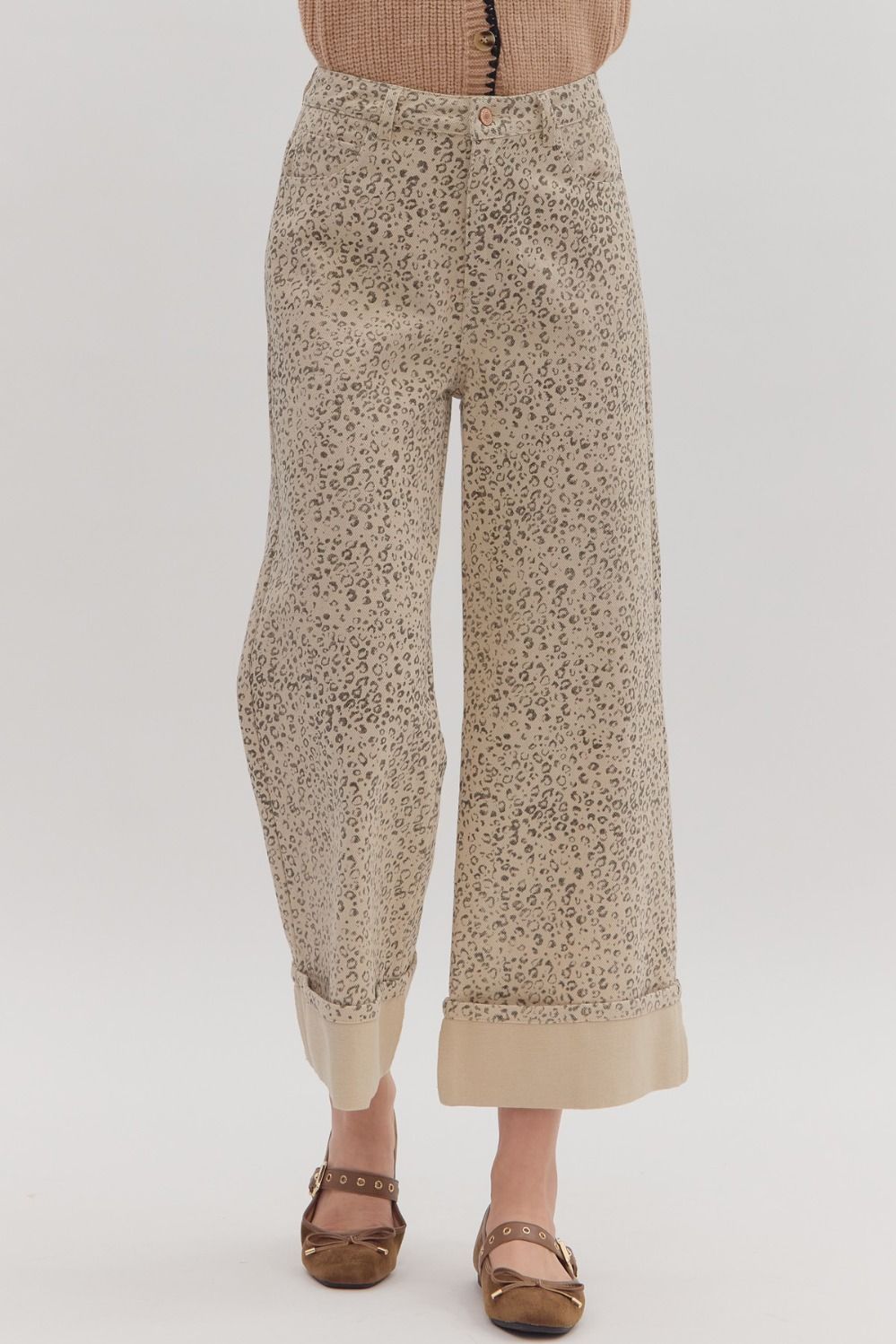 Leopard Print High Waist Pants