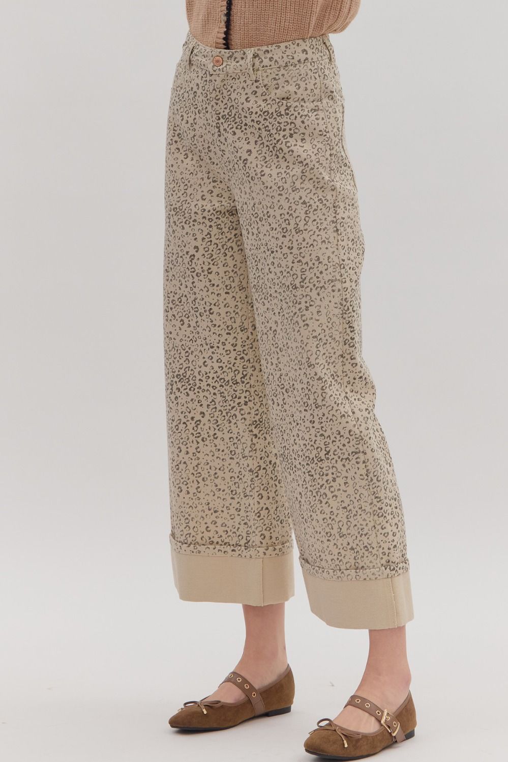 Leopard Print High Waist Pants