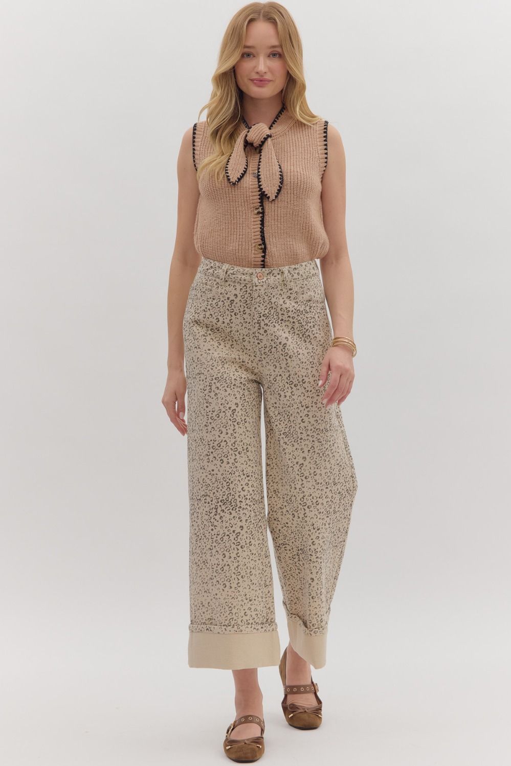 Leopard Print High Waist Pants