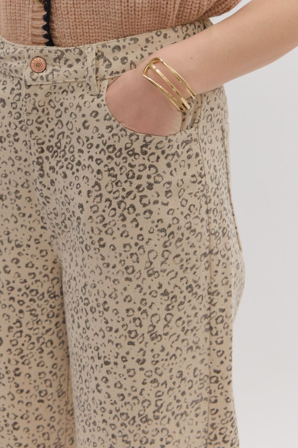 Leopard Print High Waist Pants