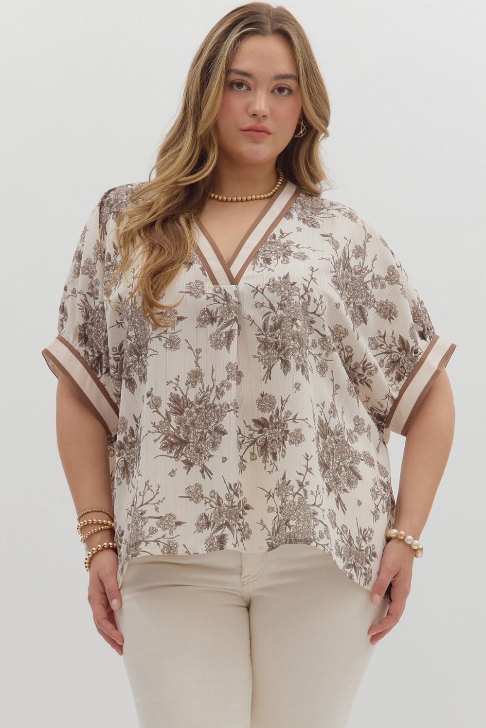 Dolman Sleeve Floral Top-Small-2X