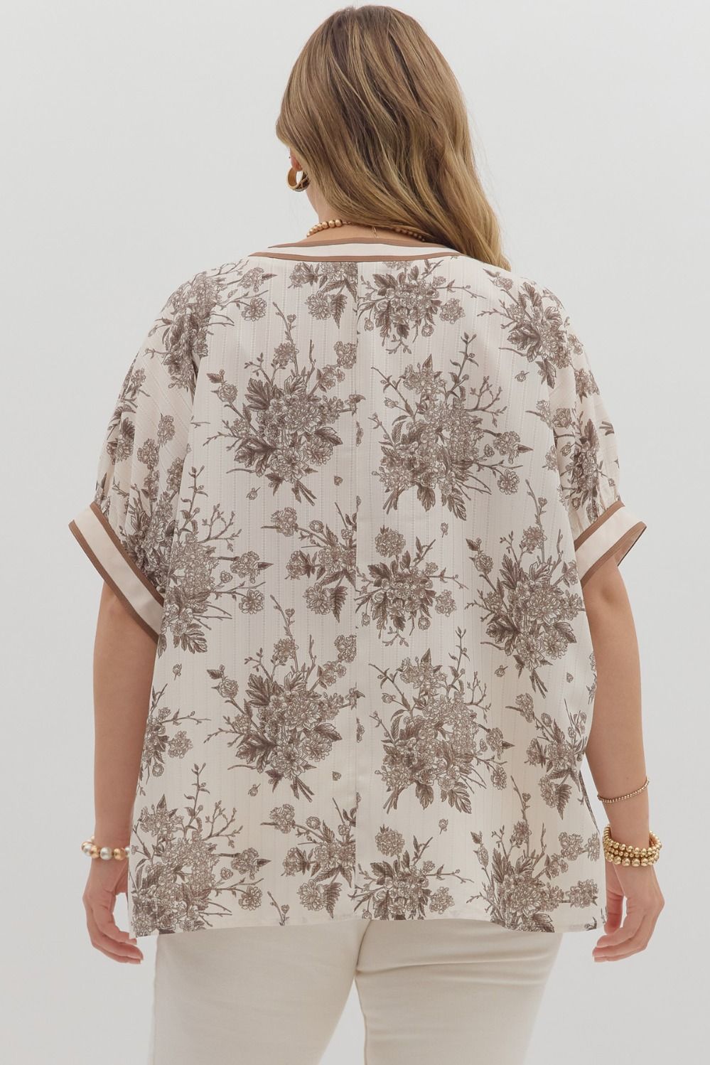 Dolman Sleeve Floral Top-Small-2X