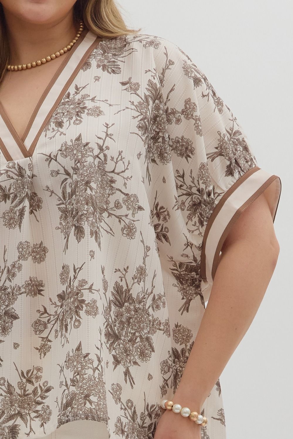 Dolman Sleeve Floral Top-Small-2X