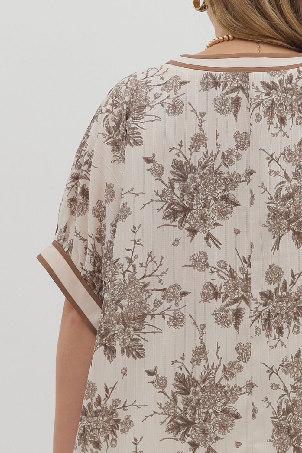 Dolman Sleeve Floral Top-Small-2X