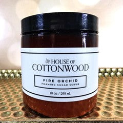 10 oz House of Cottonwood Fire Orchid Body Scrub